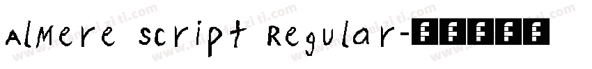 Almere Script Regular字体转换